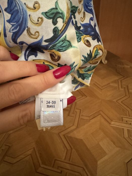 Детское наряжнок платье dolce gabbana 24-30мес.100% шелк