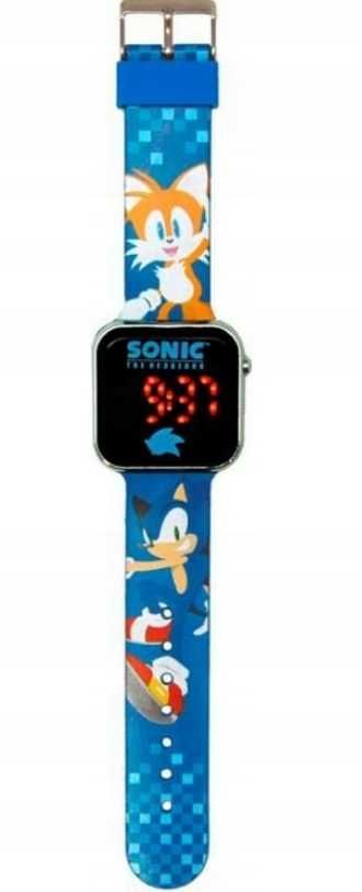 Sonic zegarek cyfrowy led z kalendarzem dla dziecka na rękę dziecięcy