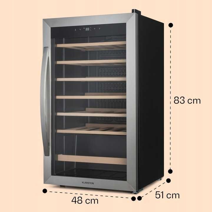 Winiarka Lodówka na Wino Napoje 32 butelki LED 4 do 18°C