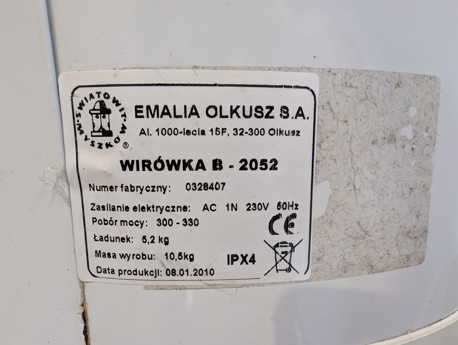 Wirówka Frania Emalia Olkusz B-2052 – sprawna