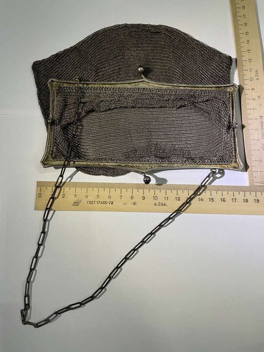 Срібна жіноча сумочки, антиквар, ціла, кольчуга