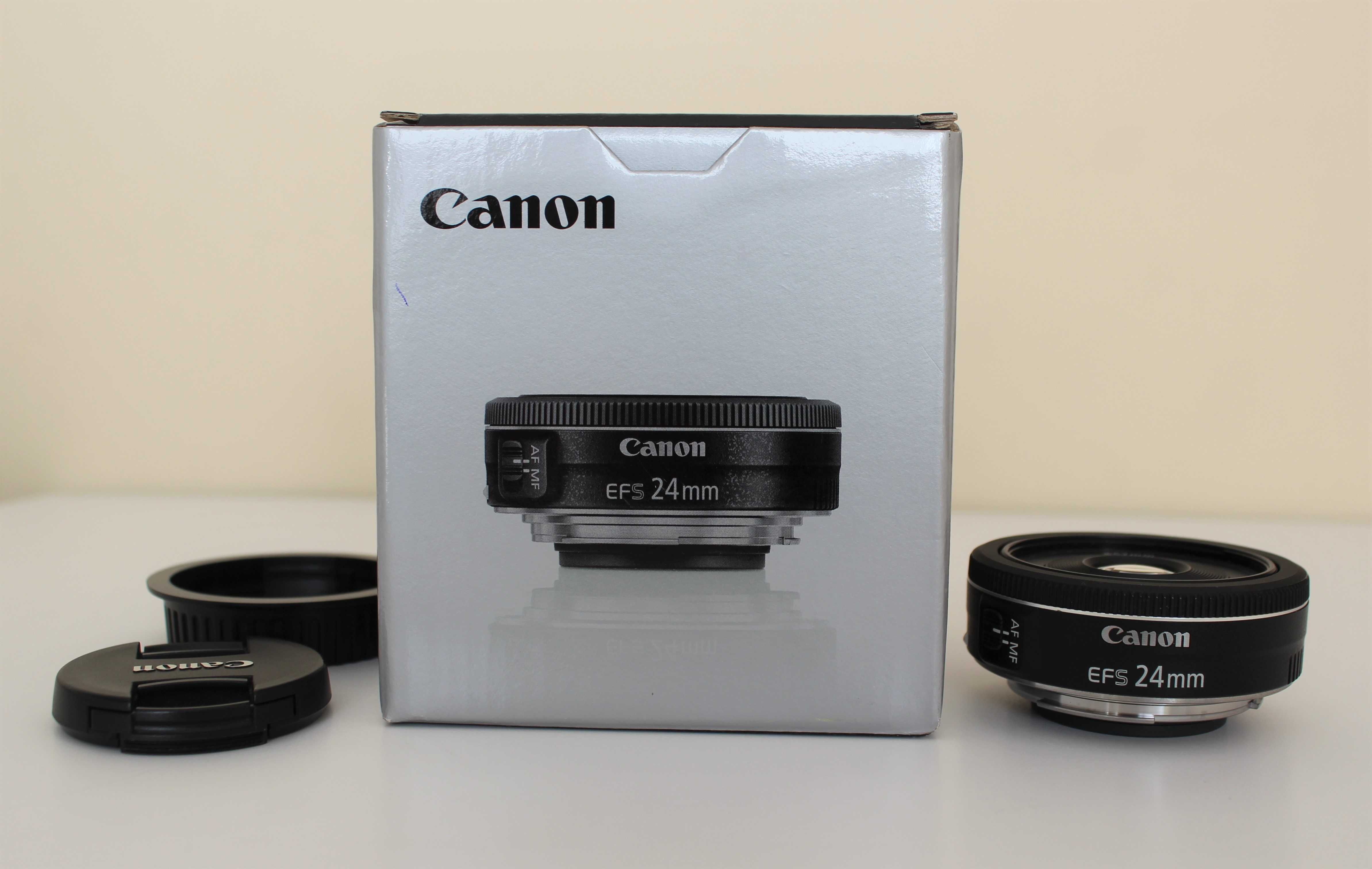 Objetiva Canon EF-S 24mm f/2.8 STM com uv filter Hoya UX