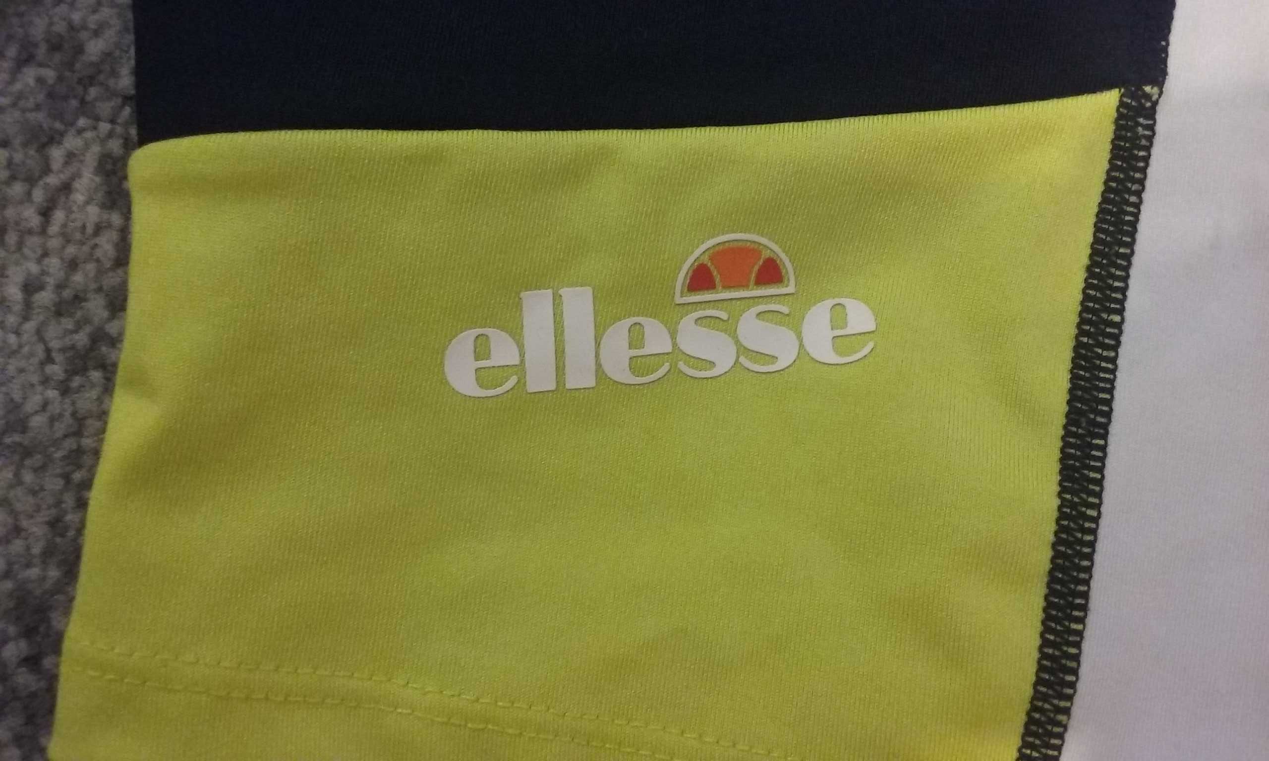 kolarki ellesse 36- czarno-biało-limonkowe