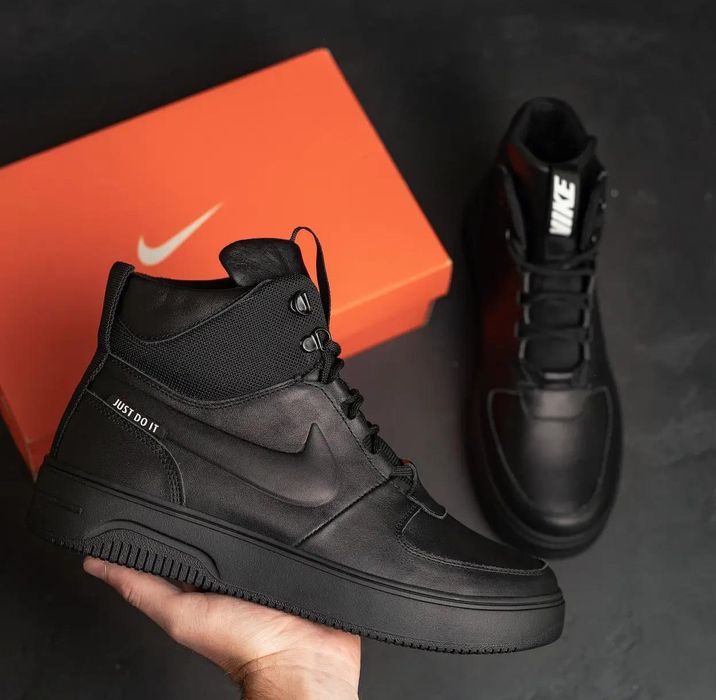 Високі зимові черевики чоловічі Nike, спортивні кросівки на зиму найк