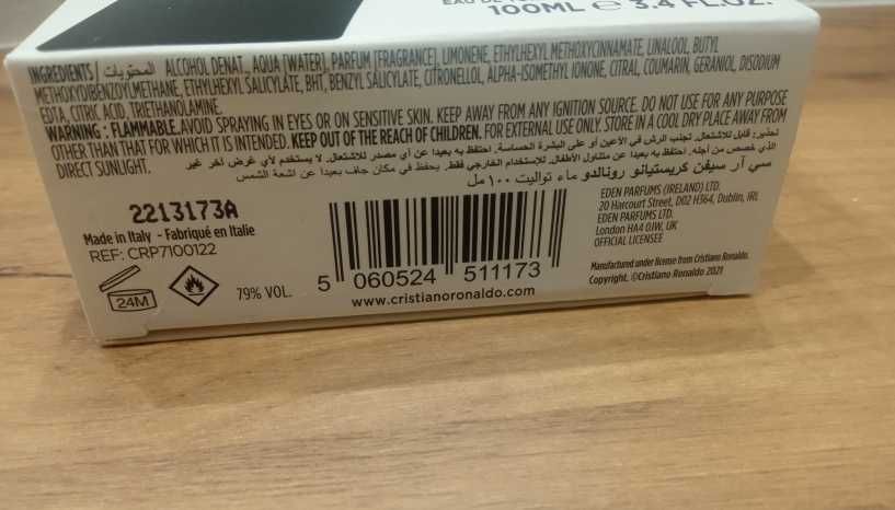 Super perfumy Cristiano Ronaldo CR7 Origins 100ml świeże fougere