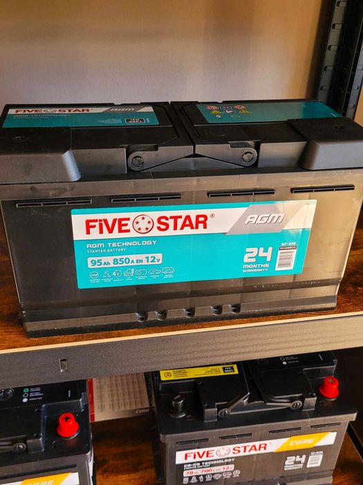 Akumulator 95Ah 850A 12V FIVE STAR AGM Stary-Stop Nowy Gwarancja