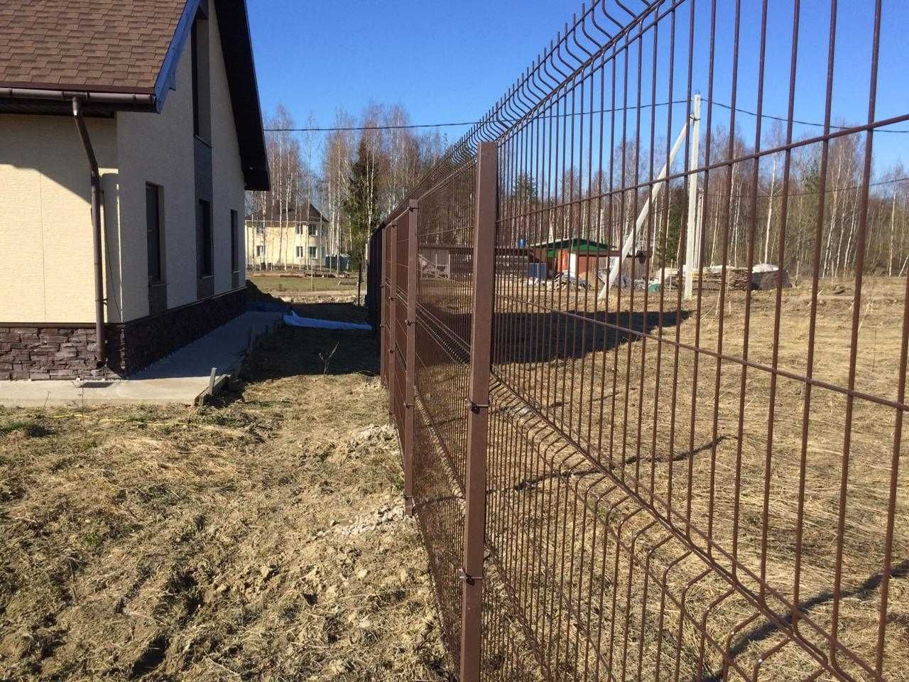 Металевий паркан 3Д. Забор для дачі. Огорожа від виробника. Секційна