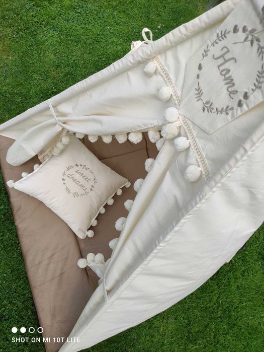 Tipi pompony Boho namiot pomponiki