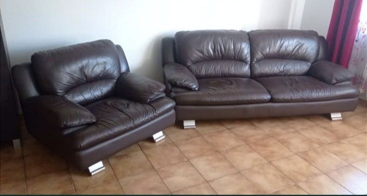 Wypoczynek sofa fotel skóra