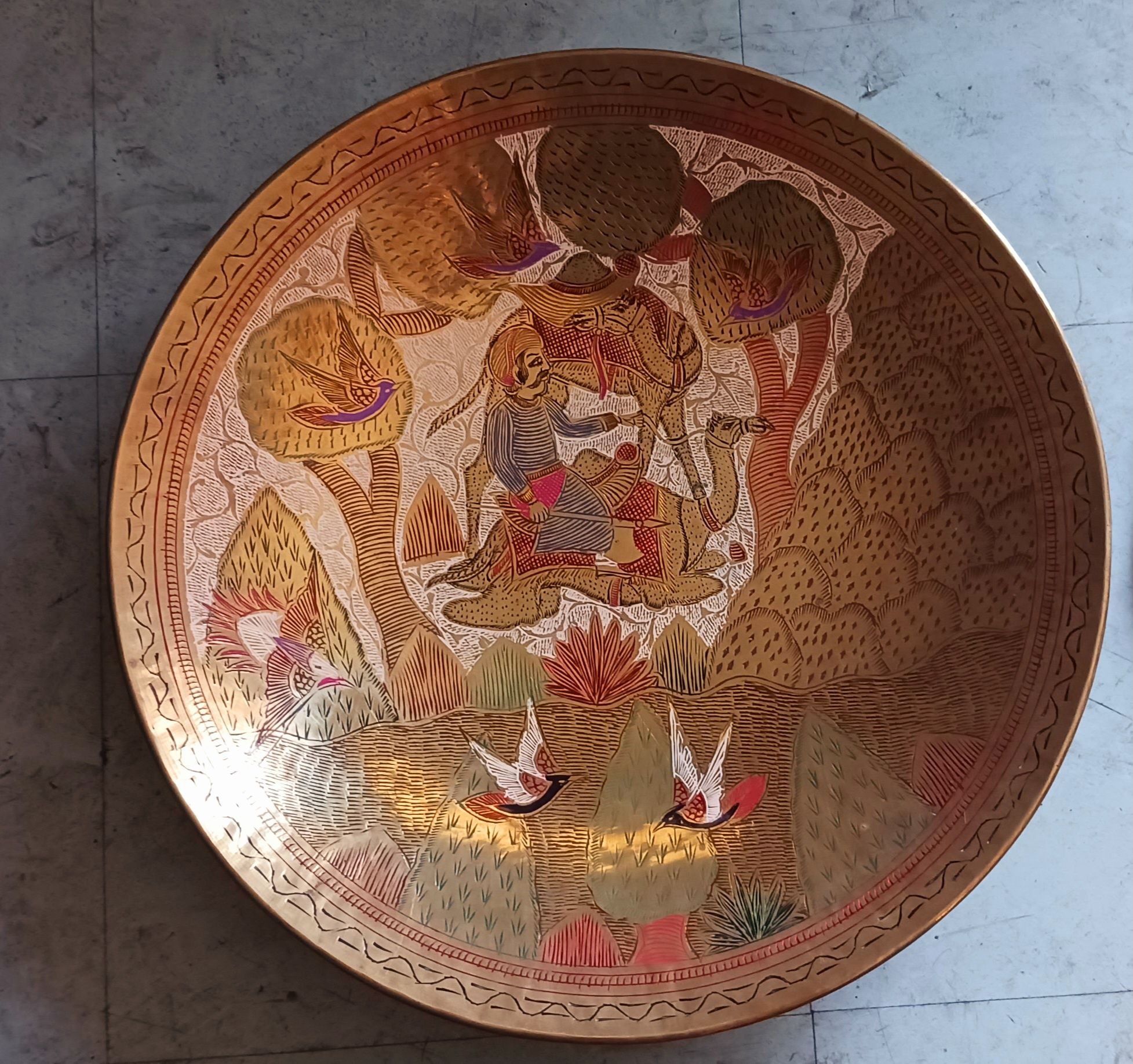 Conjunto de pratos em cobre