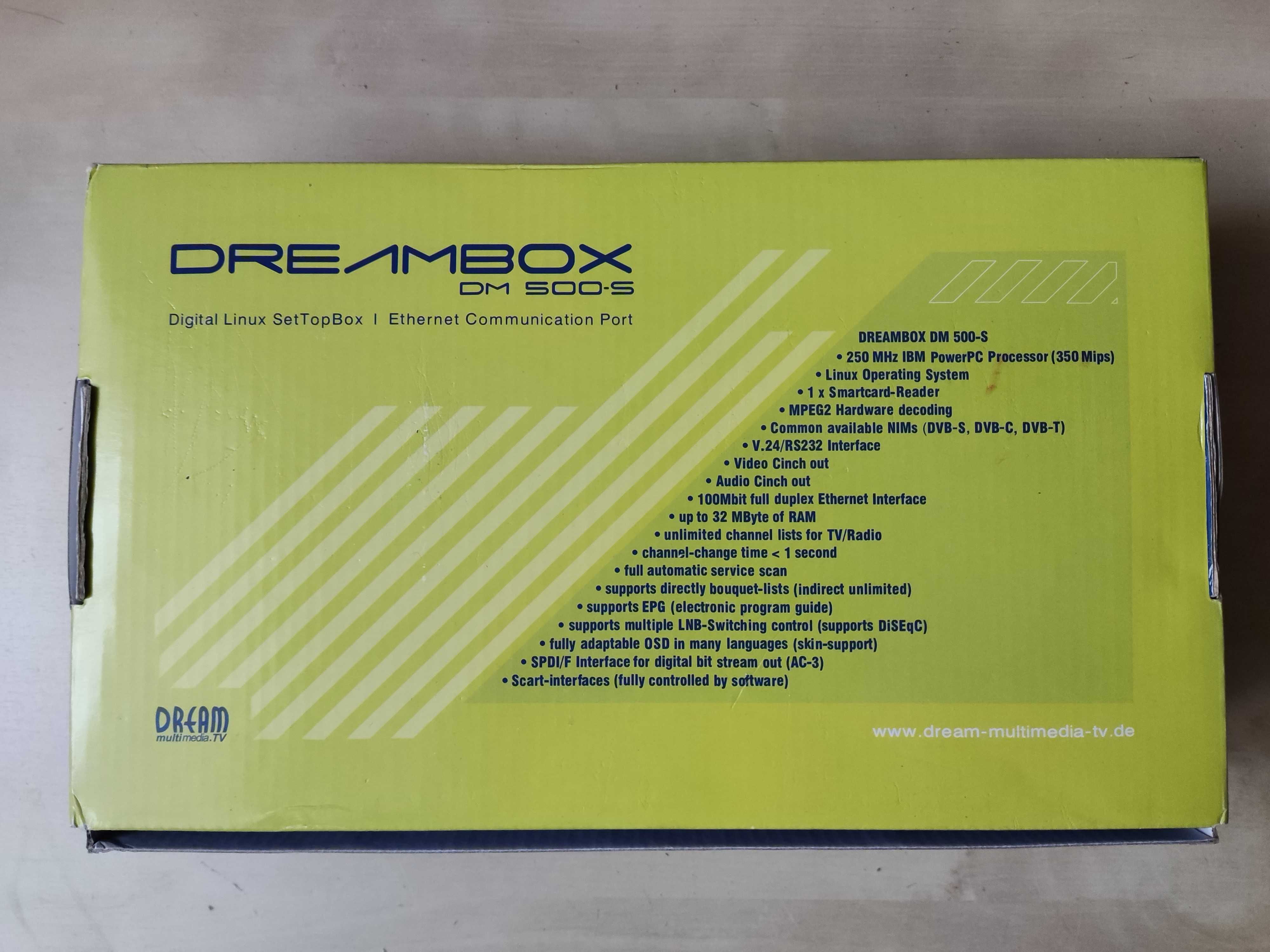Dekoder cyfrowy tuner satelitarny Dreambox DM 500-S DVB-S