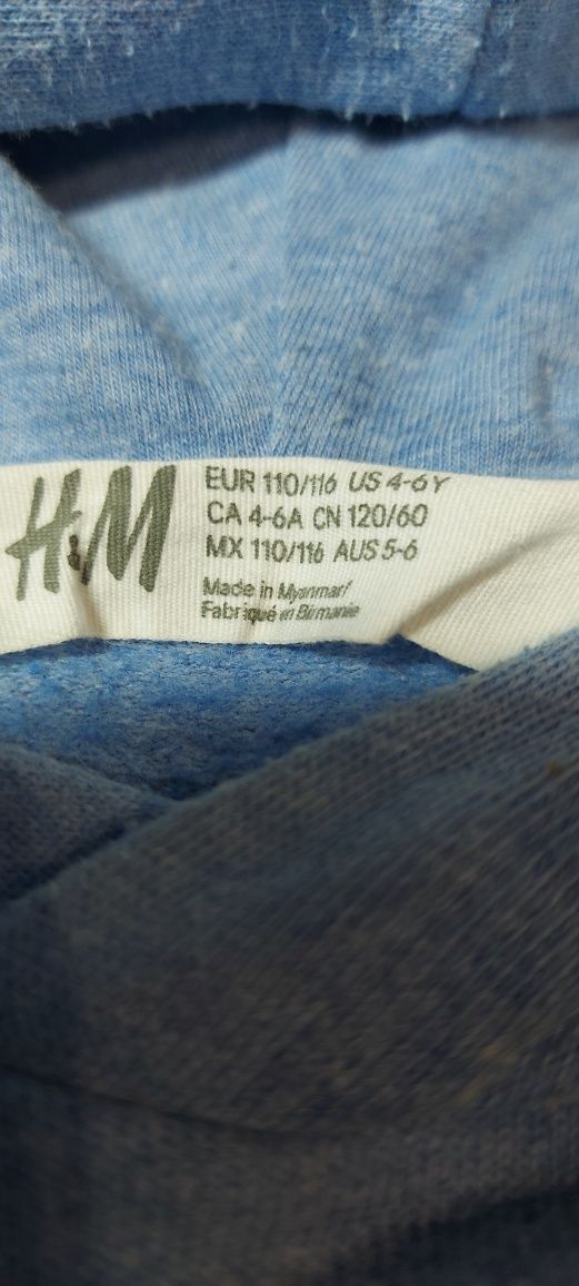 H&M Cool Sweatshirt Блакитне  худі з динозаврами  110-116 4-6 років