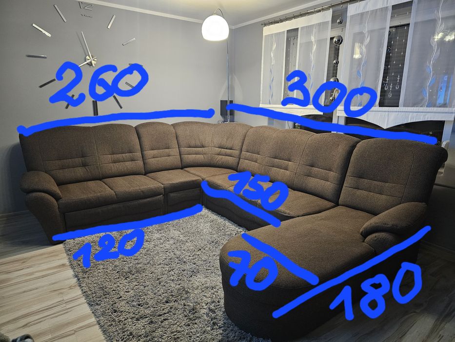 Narożnik  duży brązowy