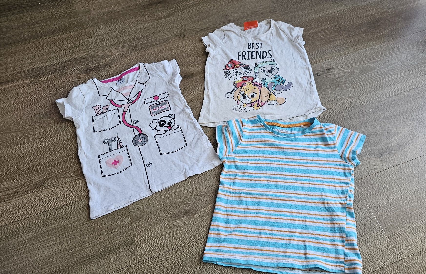 Paka ubrań dziewczęcych rozm. 116 bluzy, koszulki, bolerko