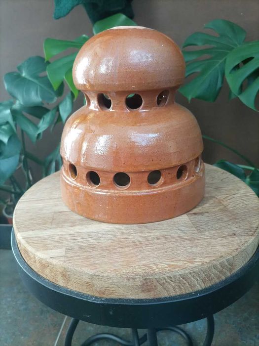 Ceramiczny klosz lampy vintage z otworami – lata 60./70 XXw