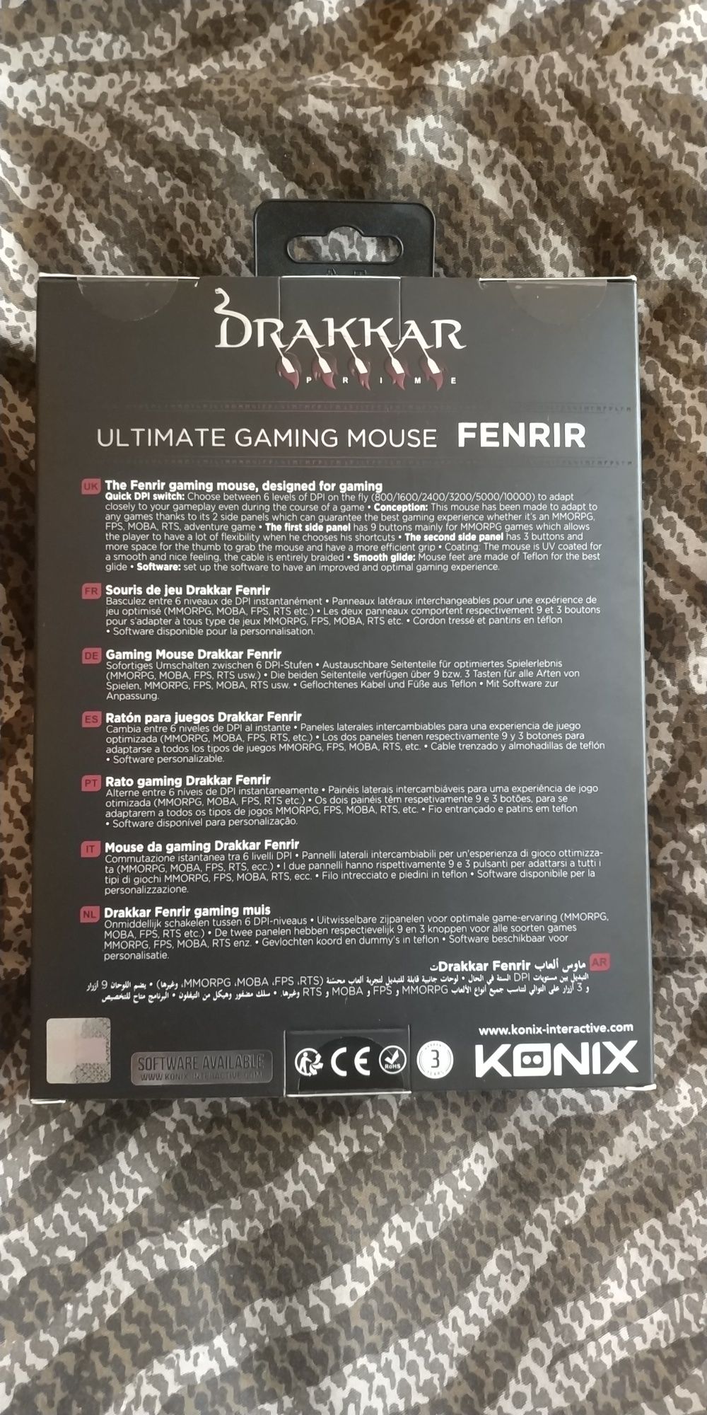 Konix Drakkar Prime M50 Fenrir - mysz gamingowa (PC PS4 XOne) NOWA