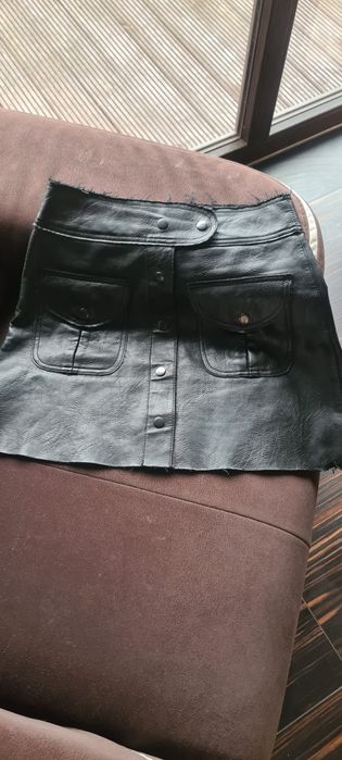Spódniczka mini Zara rozm. S 36 imitacja skóry vintage