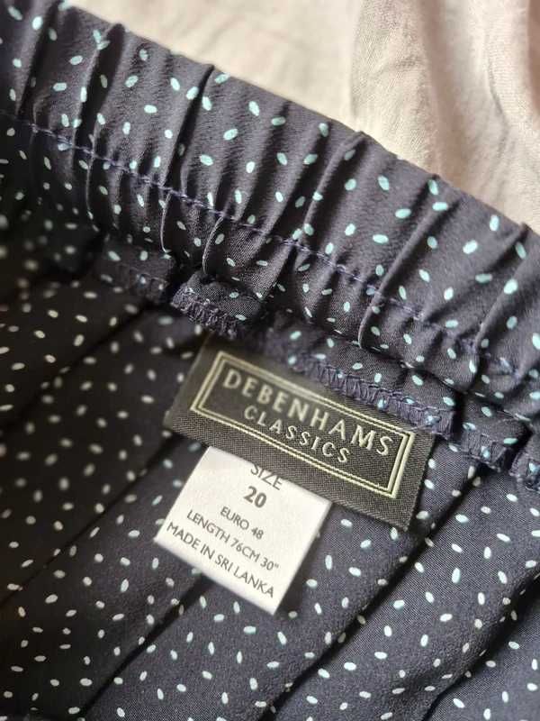 Spódnica elegancka rozkloszowana midi plisowana granatowa r.4XL