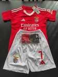Equipamento Benfica, tamanho 6/7 anos, com o nome Erick, N°7