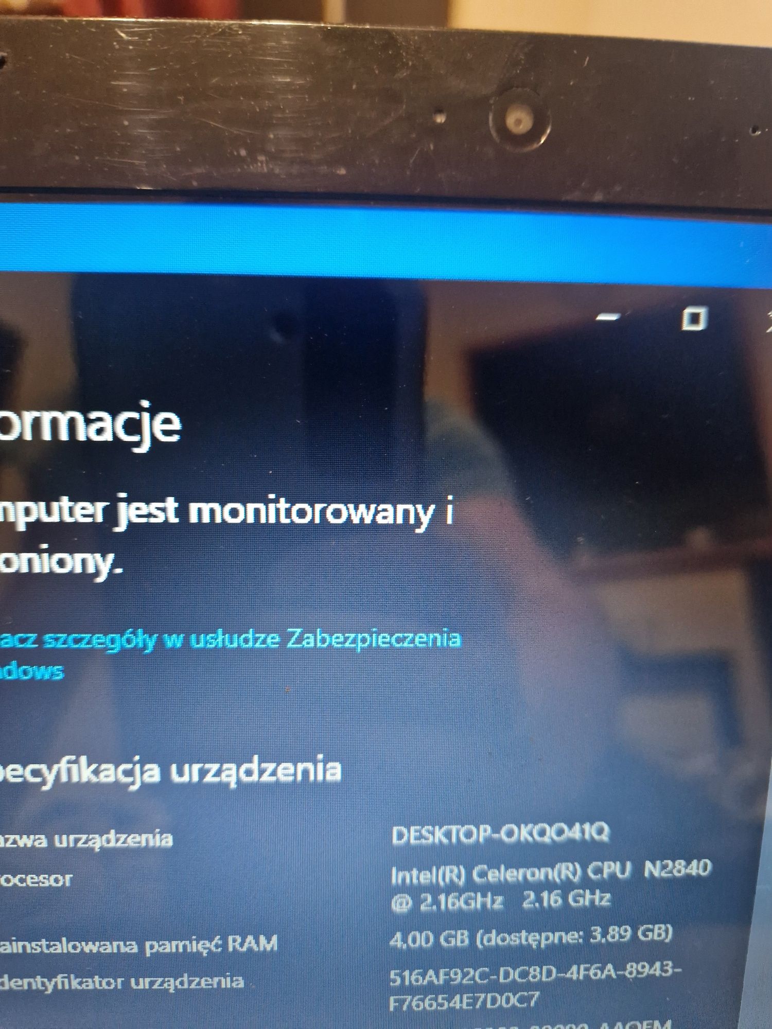 Zadbany laptop Lenovo G50-30 okazja Windows 10 64 bit