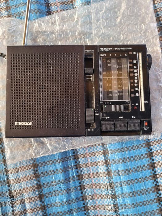 Радио Sony ICF-7600 FM mw sw полностью механическое