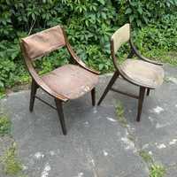 Krzesło skoczek prl dwie sztuki vintage prl