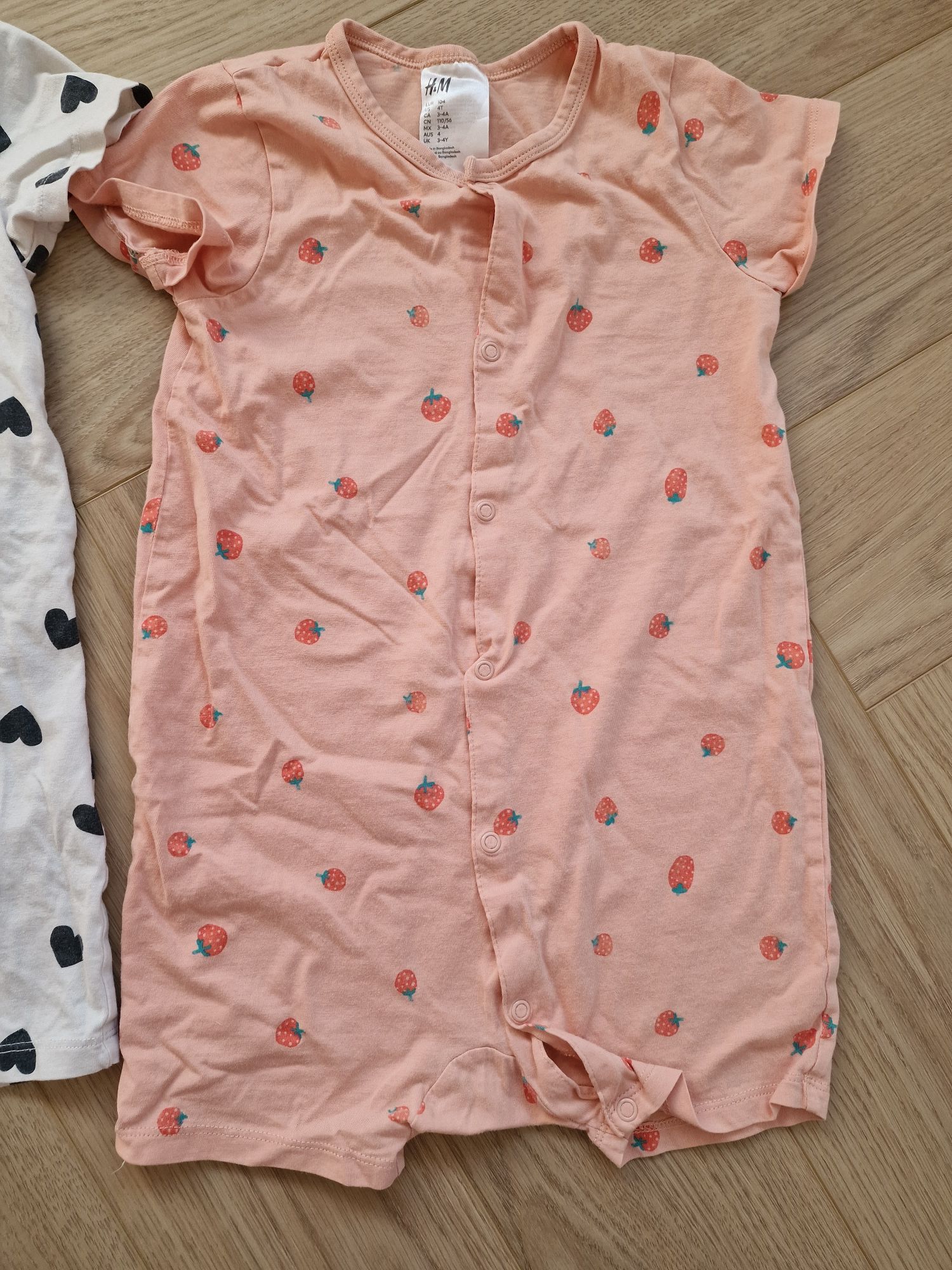 2 piżamy H&M 104 krótki rękaw