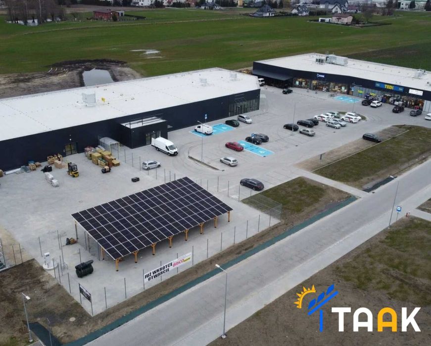 Wiata fotowoltaiczna z magazynem energii 14 kWh Montaż i Finansowanie