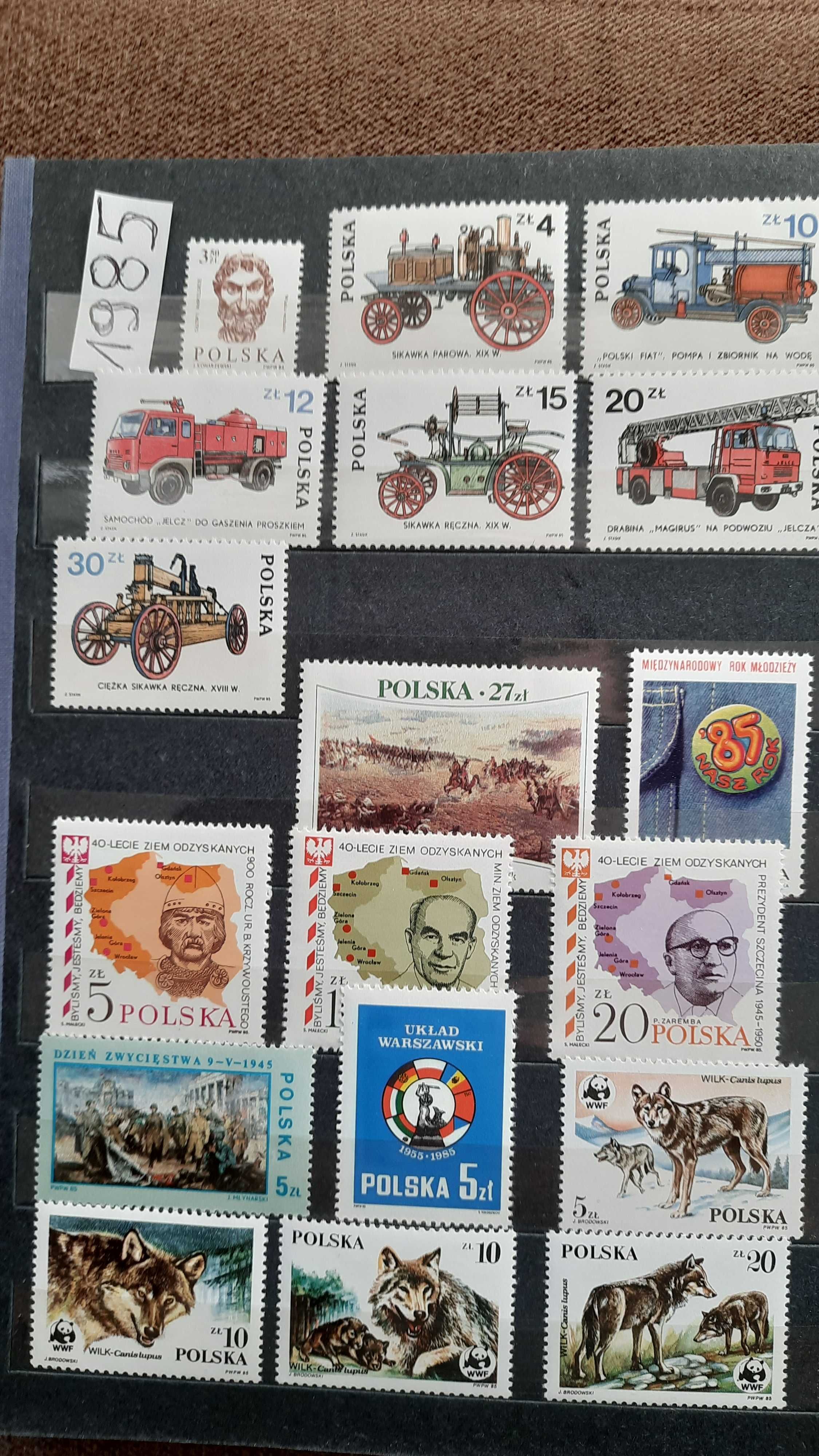 Znaczki pocztowe Polskie ** z 1985 roku.