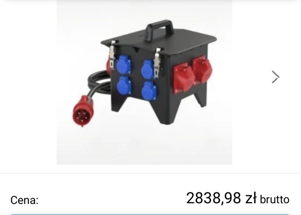 PCE rozdzielnica przenosna seria Słupsk 230v 400v