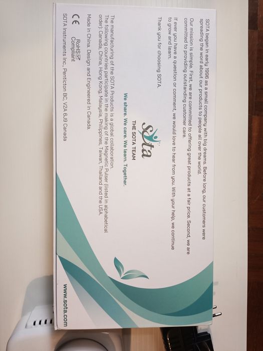 Máquina PEMF SOTA MP7- Pulsed electromagnetic Fields