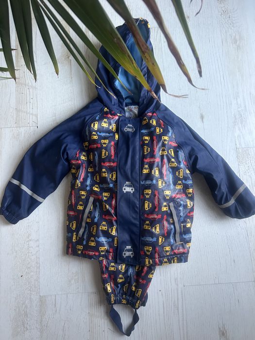 Komplet przeciwdeszczowy Lupilu spodnie przeciwdeszczowe kurtka r 98