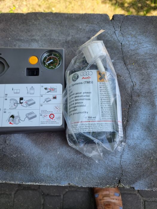 Kompresor pompka zestaw naprawczy opony wraz z klejem do Audi Wolkswag