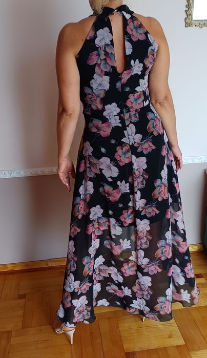 Prześliczna suknia zwiewna na wesele vissavi r40/L duży biust astmetr