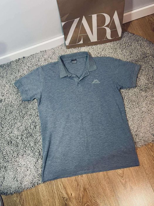 Kappa L bluzka Polo męska t-shirt szary podkoszulek