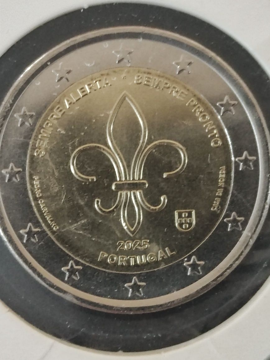 Moeda 2€ 2025 Sempre alerta. Sempre pronto Escotismo Mundial