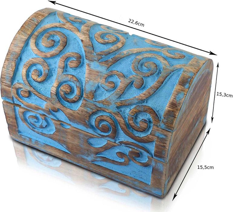 Kuferek drewniany, szkatułka handmade na drobiazgi