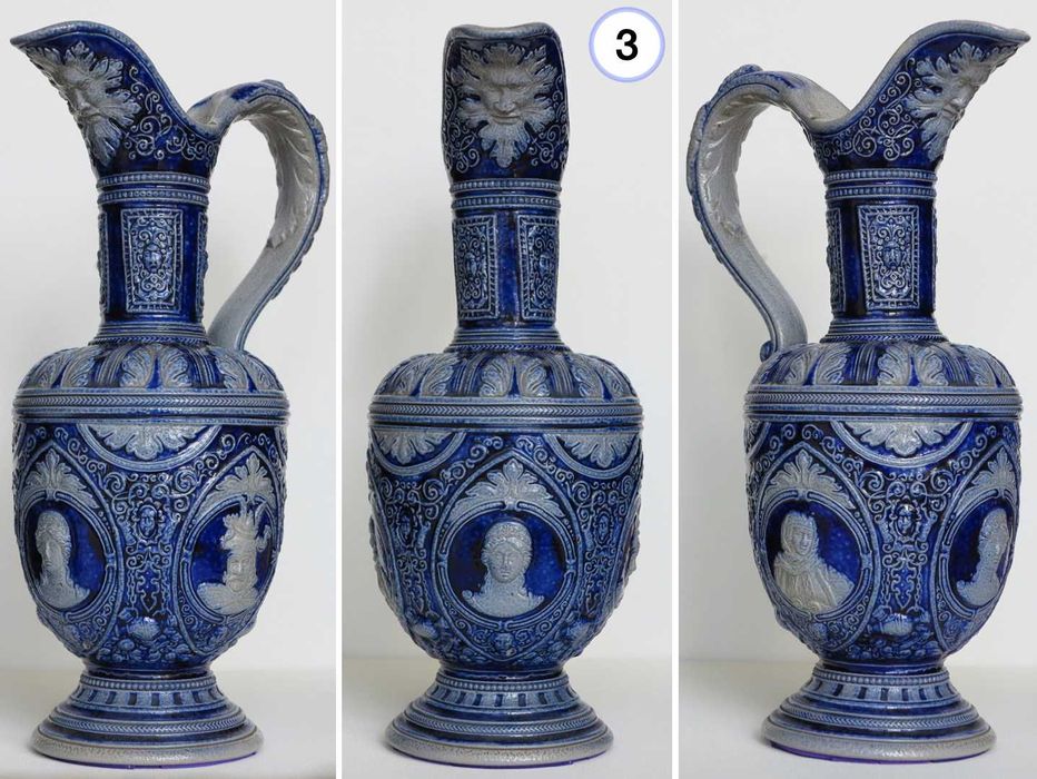 Ваза Антикваріат Німеччина Вестервальд 19-те сторіччя 3 предмети