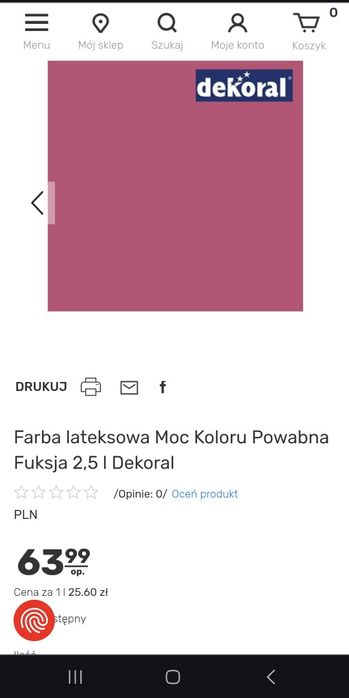 Farba decoral 2.5 l nowa