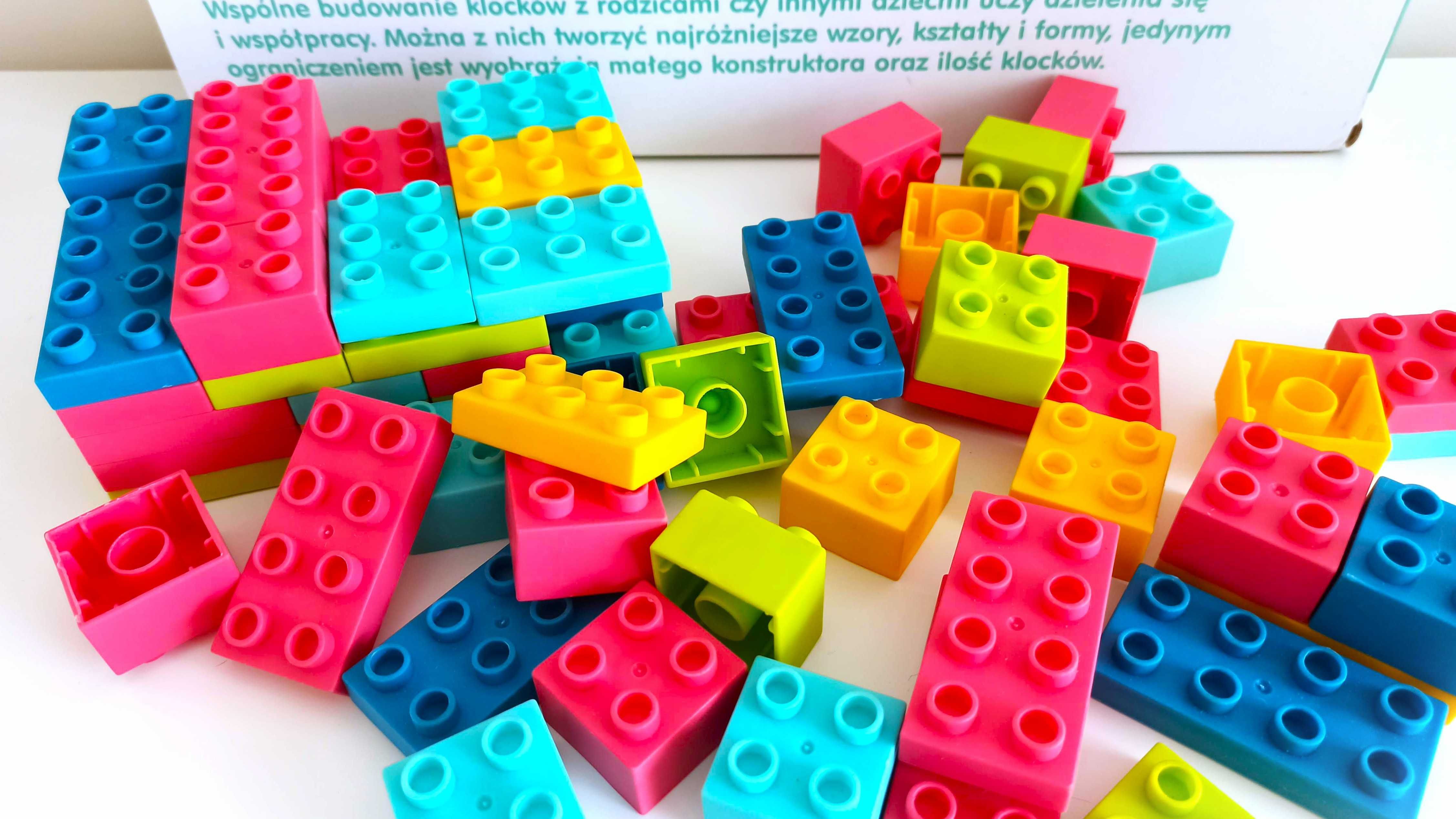 Askato Miękkie Klocki Soft 100 Elementów, Kompatybilne z Lego Duplo