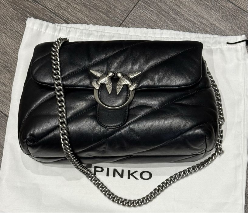 Сумка Pinko Love Classic чорна , натуральна шкіра, оригінал