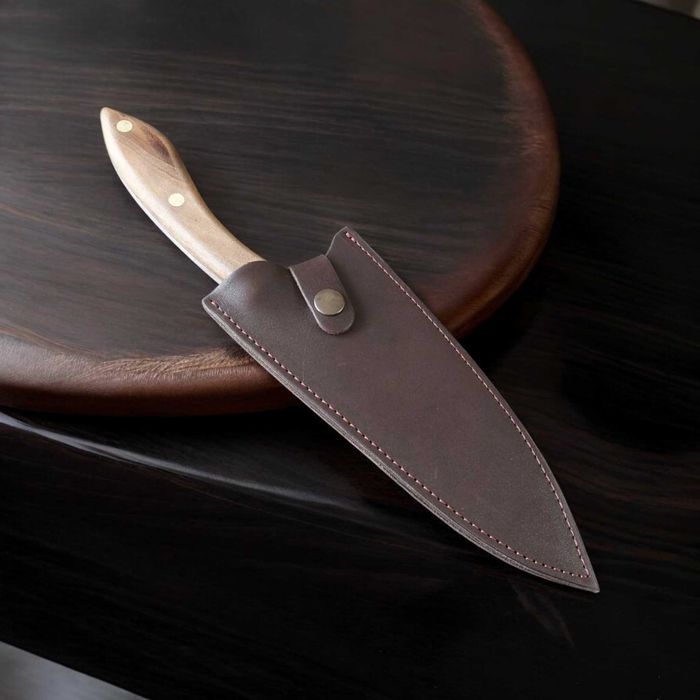 Кухонний шеф ніж зі сталі Х12МФ з чохлом, кухонный нож, шеф-нож