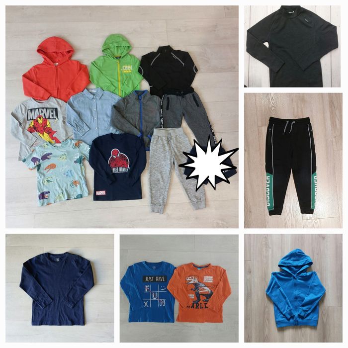 Paka ubrań 110/116 H&M, George, Lupilu, Smyk koszulki bluzy