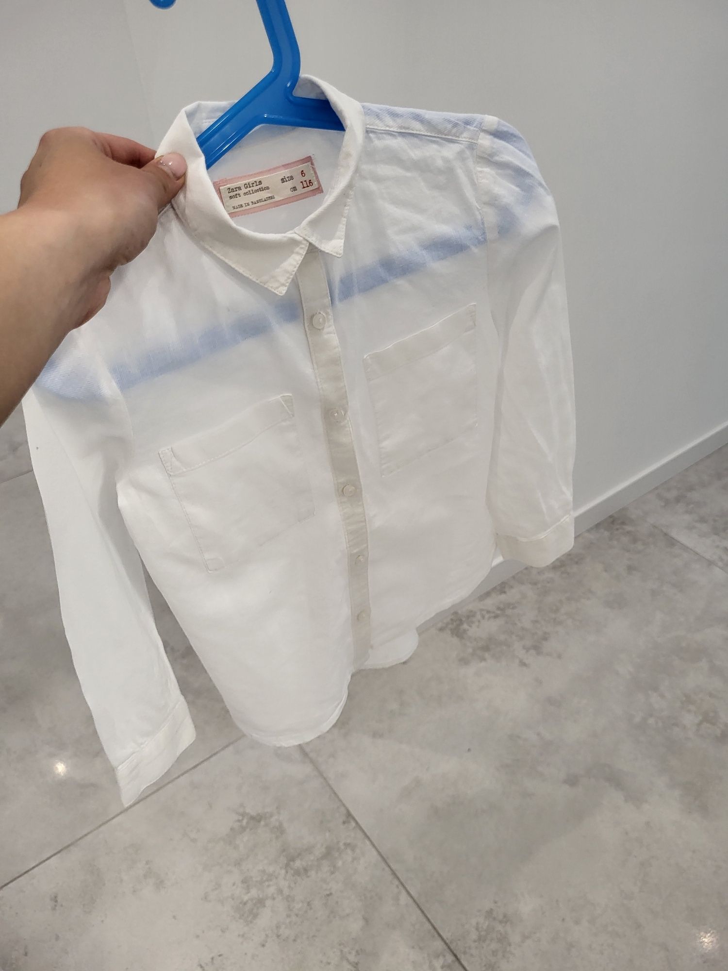 Koszula biała Zara 116 elegancka bluzka koszulka top