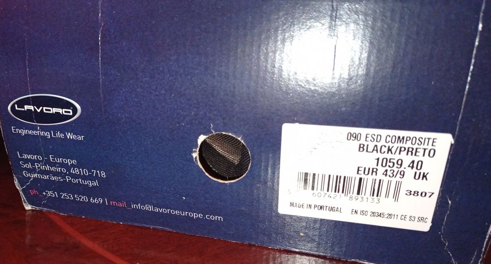 Bota de homem biqueira de aço