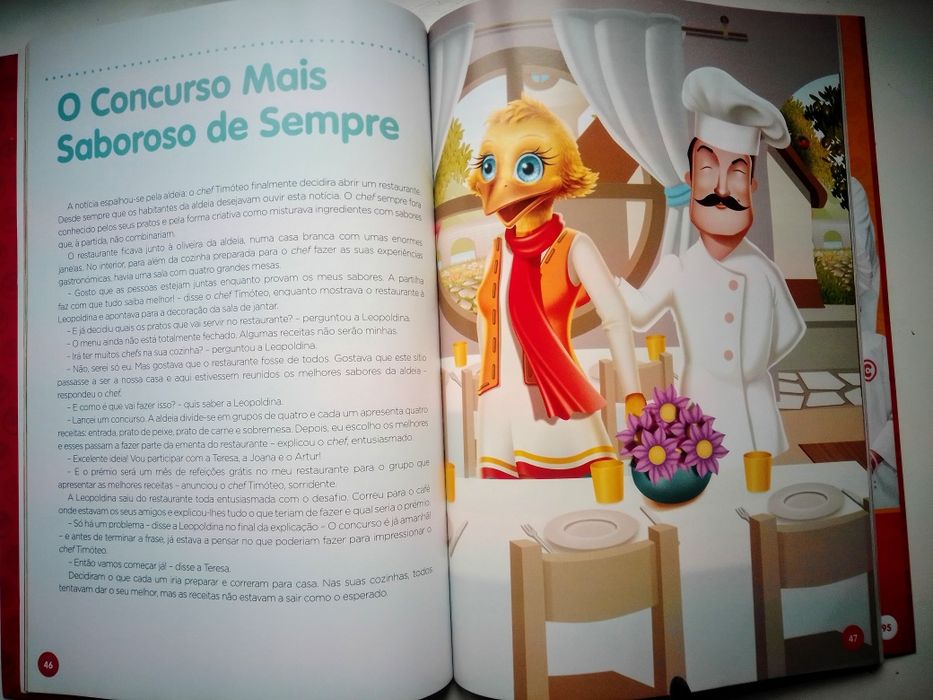 2 livros infantis,Contos e culinária.