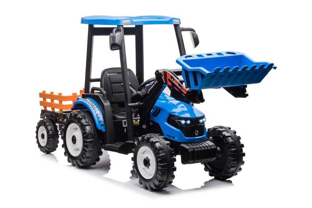 NOWY MEGA DUŻY Traktor Z Przyczepką i z łyżką 24V 2x200W KOPARKA