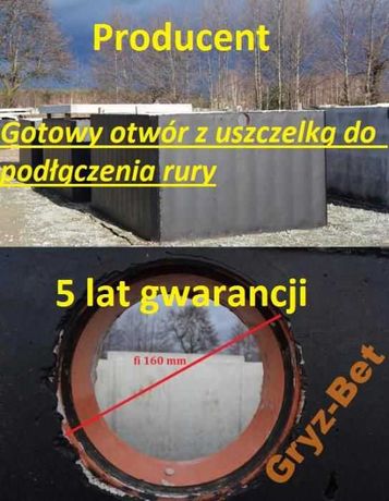 zbiornik betonowy szambo betonowe na wodę deszczówkę piwniczka 10m3