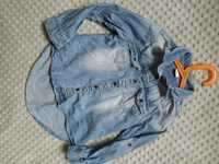 Koszula dziewczęca Next 116 jeansowa dżins