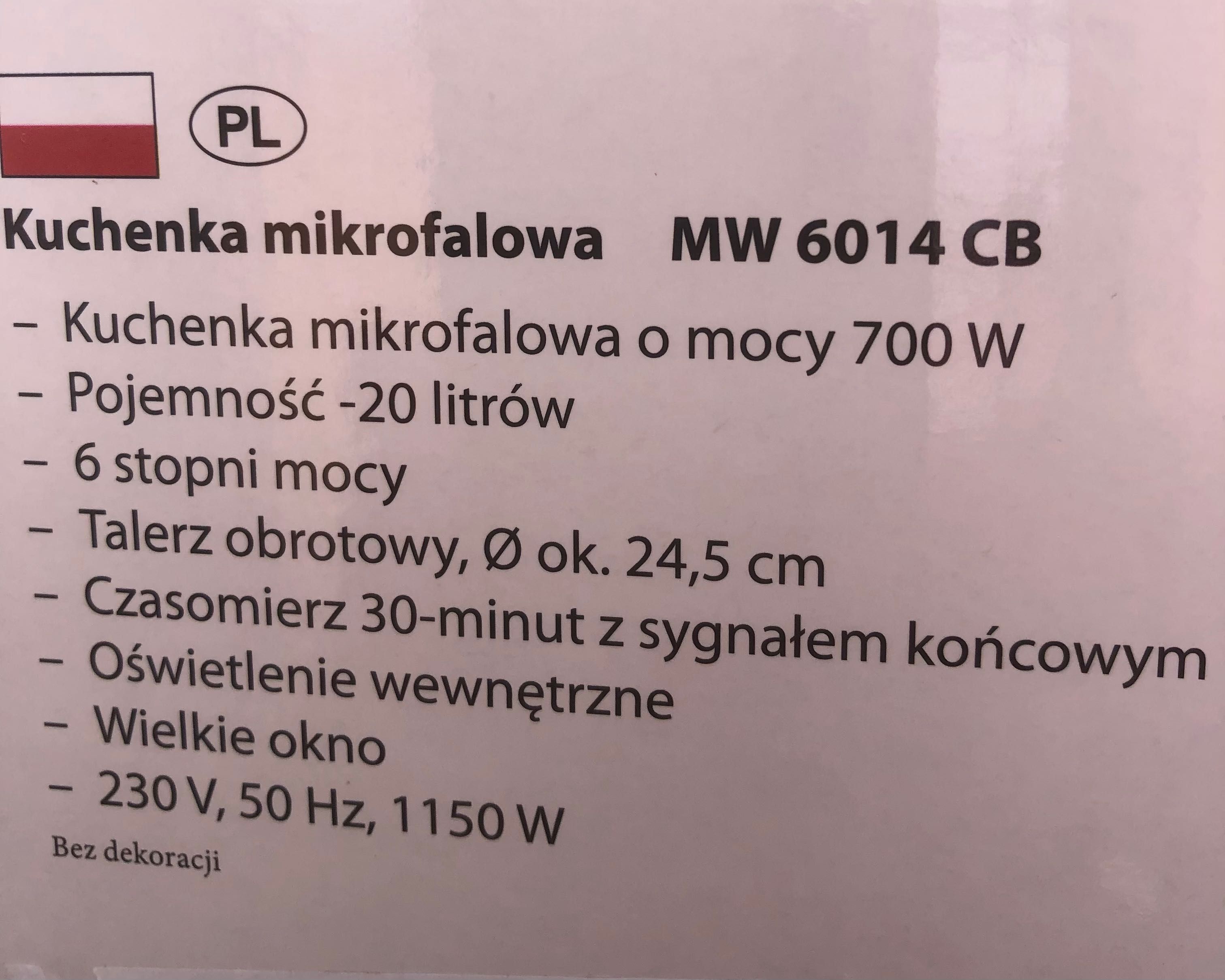 Nowa mikrofalówka
